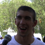 Michael Phelps in the sun with Brad Blanks